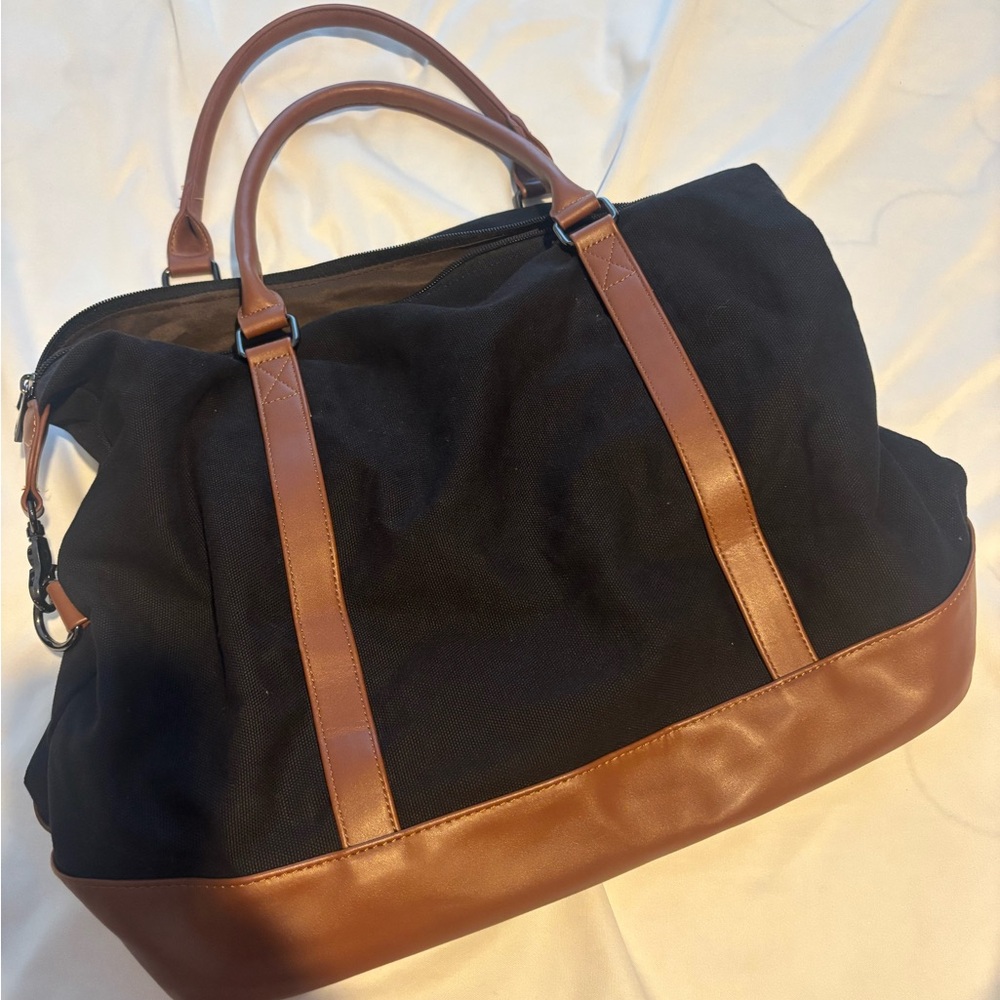 Stylish Black and Brown Travel Bag